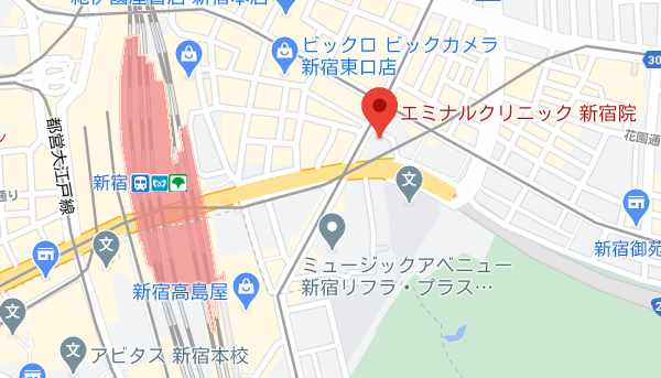 エミナルクリニック_新宿院の地図